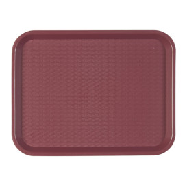 Plastic Tray Fast Food Burgundy 27,5x35,5cm (1 Unit)