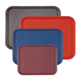 Plastic Tray Fast Food Burgundy 30,4x41,4cm (24 Units)