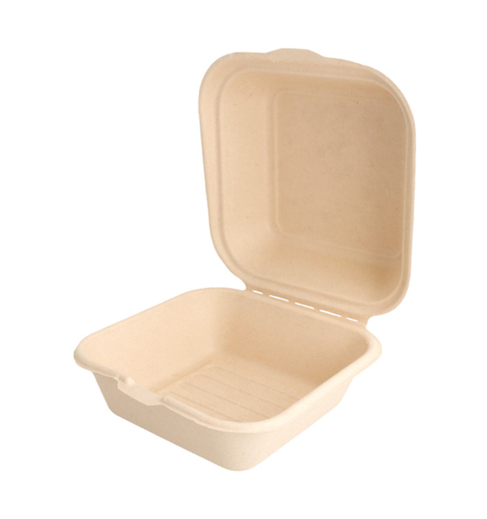 Sugarcane Burger Box 152x152x84mm (600 Units) Sugarcane Burger Box 152x152x84mm (600 Units)