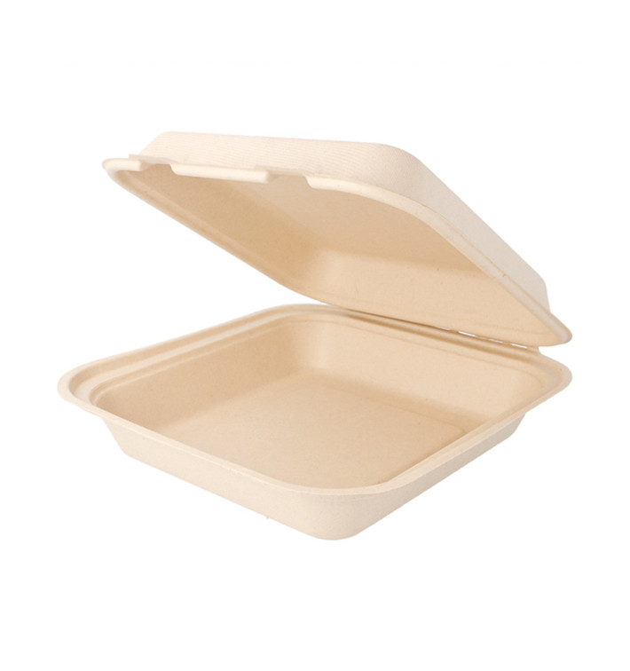 Sugar Cane Cuttlury Biodegradable Sugarcane Food Container for Burger Box