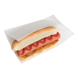 Paper Bag Grease-Proof Opened 20x13/10cm White (100 Units)