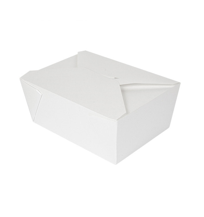 Paper Take-out Container "American" White 19,7x14x9cm 2880ml (50 Units) Paper Take-out Container "American" White 19,7x14x9cm 2880ml (50 Units)