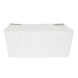 Paper Take-out Container "American" White 19,7x14x9cm 2880ml (50 Units) 