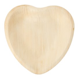 Palm Leaf Plate "Heart" Shape 16,5x16,5x2,5cm (25 Units) 