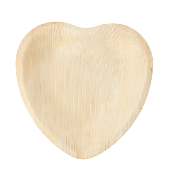 Palm Leaf Plate "Heart" Shape 16,5x16,5x2,5cm (200 Units) Palm Leaf Plate "Heart" Shape 16,5x16,5x2,5cm (200 Units)