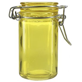 Glass Storage Jar Airtight Yellow 70ml Ø4,5x8cm (32 Units)