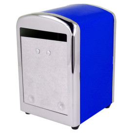 Napkin Steel Dispenser "Miniservis" Blue 10,5x9,7x14cm  (1 Unit)