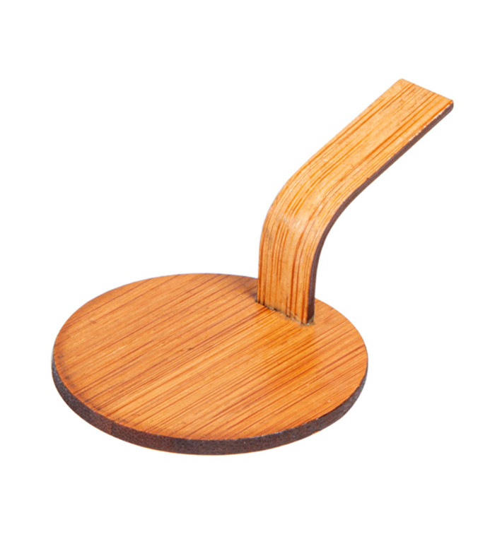 Bambo Mini Shovel Tray Natural "Tapas" Ø5 cm (100 Units) Bambo Mini Shovel Tray Natural "Tapas" Ø5 cm (100 Units)