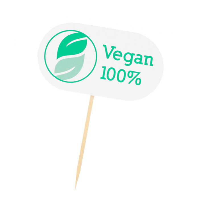 Vegan Food Marker 8 cm (100 Units) Vegan Food Marker 8 cm (100 Units)