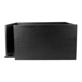 Black Bamboo Napkin Holder 21x21x10cm (1 Unit) 