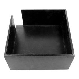 Black Bamboo Napkin Holder 21x21x10cm (1 Unit) 