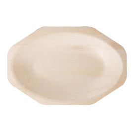 Wooden Tray Octogonal Shape 20x13x2,5 cm (50 Units) 