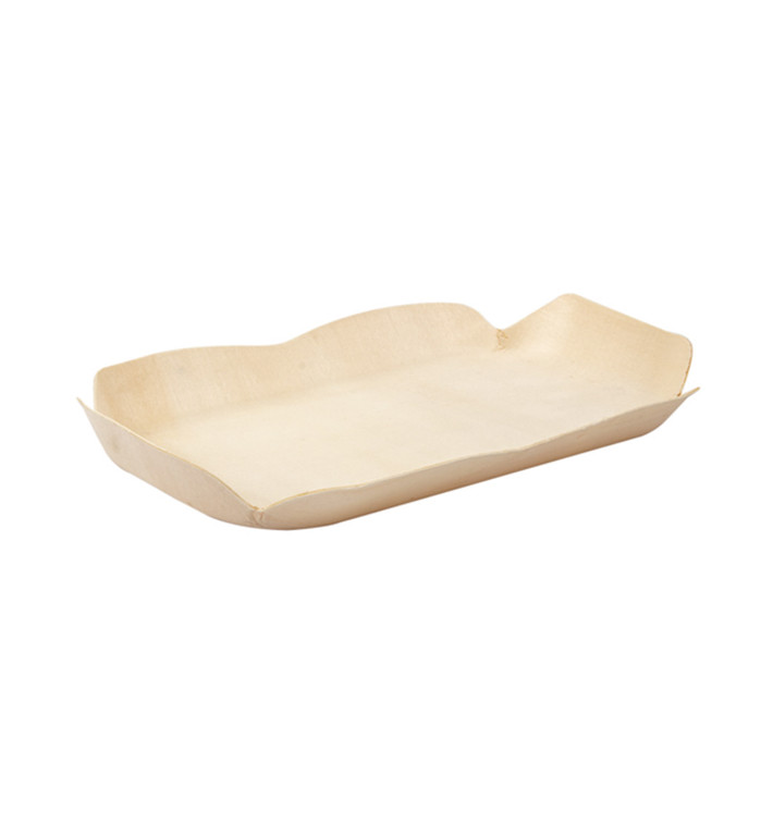 Wood Backing Tray Rectangular 16,5x11x2 cm (50 Units) 