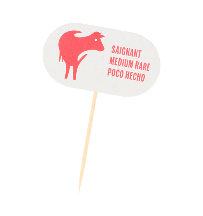 Medium Rare Food Marker 8 cm (100 Units) Medium Rare Food Marker 8 cm (100 Units)