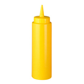 Squeezy Sauce Dispenser Plastic Yellow 240ml (72 Units)