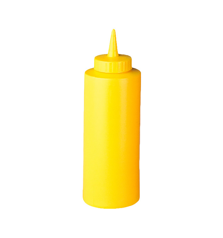 Squeezy Sauce Dispenser Plastic Yellow 360ml (6 Units) Squeezy Sauce Dispenser Plastic Yellow 360ml (6 Units)