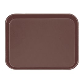 Plastic Tray Non-Slip Brown 51,0x38,0cm (12 Units)