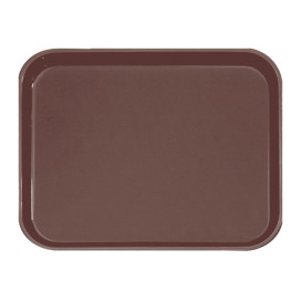 Plastic Tray Non-Slip Brown 51,0x38,0cm (12 Units)