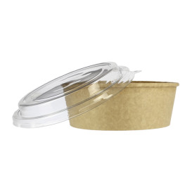 Paper Container Kraft-Kraft + RPET Lid 38 Oz/1120 ml (100 Units) Paper Container Kraft-Kraft + RPET Lid 38 Oz/1120 ml (100 Units)