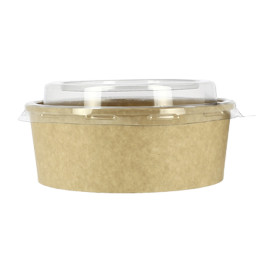Paper Container Kraft-Kraft + RPET Lid 19 Oz/550 ml (300 Units)