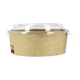 Paper Container Kraft-Kraft + RPET Lid 19 Oz/550 ml (50 Units) 