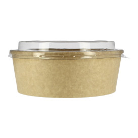 Paper Container Kraft-Kraft + RPET Lid 38 Oz/1120 ml (100 Units)