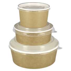 Paper Soup Bowl with Lid Kraft PP 16 Oz/473ml (500 Units)