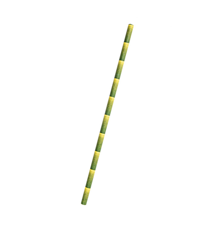 Paper Straw Straight bamboo Ø6mm 21cm (3.000 Units) Paper Straw Straight bamboo Ø6mm 21cm (3.000 Units)