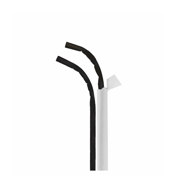 Paper Straw Flexible Pack Wrapped Ø0,6cm 23cm (3.000 Units) Paper Straw Flexible Pack Wrapped Ø0,6cm 23cm (3.000 Units)