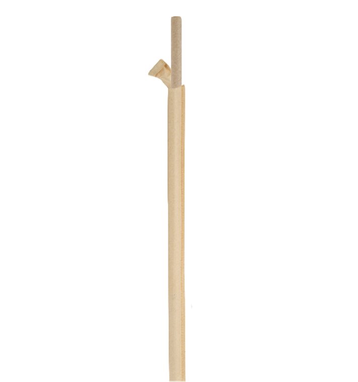 Paper Straw Straight Black Wrapped With a Kraft Sleeve Ø8mm 20cm (100 Units) Paper Straw Straight Black Wrapped With a Kraft Sleeve Ø8mm 20cm (100 Units)