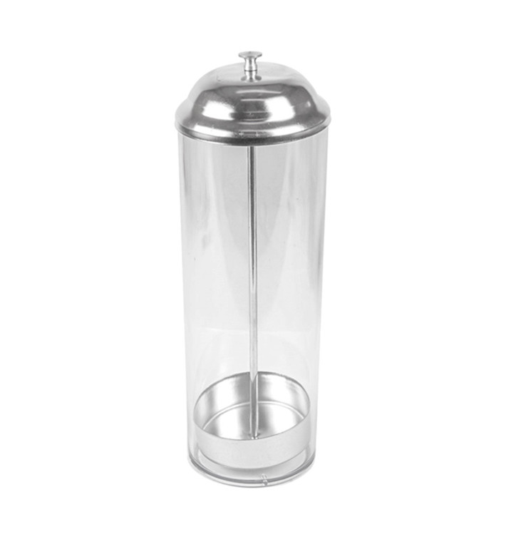 Plastic Dispenser for Straws PS Round shape (1 Unit) Plastic Dispenser for Straws PS Round shape (1 Unit)