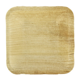 Palm Leaf Mini Plate Square Shape 7,7x7,7cm (25 Units) 