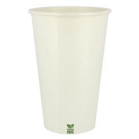 Disposable Paper Cup Plastic White Lid Bag Straw Coffee Mug