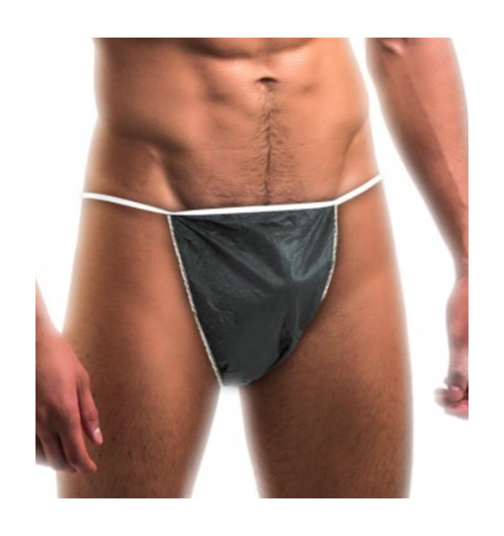 Disposable Tanga TST PP Gentlemen Black (100 Units) Disposable Tanga TST PP Gentlemen Black (100 Units)