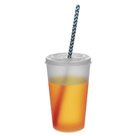 Plastic Cup PP Reusable Translucent 330ml (16 Units) 