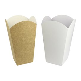 Paper Popcorn Box Medium Size Kraft 90g 7,8x10,5x18cm (350 Units)
