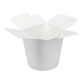 Paper Take-Out Container 100% ECO White 16Oz/480ml (500 Units)
