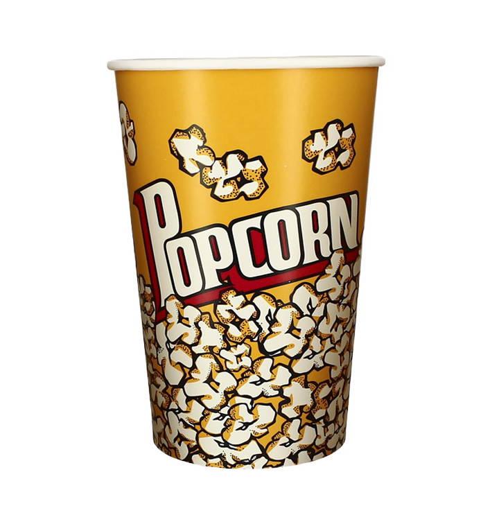 Paper Popcorn Box 1920ml 13,3x10x19,5cm (25 Units) Paper Popcorn Box 1920ml 13,3x10x19,5cm (25 Units)