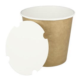 Paper Lid for Chicken Bucket 85Oz/2550ml (500 Units)