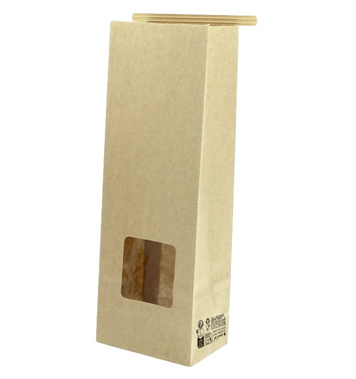Kraft paper bags with closure
