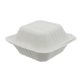 Sugarcane Burger Box White 152x153x77mm (500 Units)