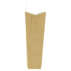 Paper French Fries Scoop Container Kraft Large size 8,2x3,3x14,9cm (25 Units) 
