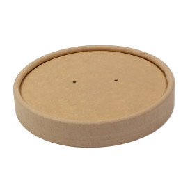 Kraft Carton Lid for 16Oz/450ml Carton Pot (500 Units)