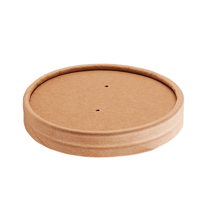 Kraft Carton Lid for 8Oz/250ml and 12Oz/350ml Carton Pots (500 Units) Kraft Carton Lid for 8Oz/250ml and 12Oz/350ml Carton Pots (500 Units)