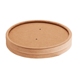 Kraft Carton Lid for 8Oz/250ml and 12Oz/350ml Carton Pots (25 Units)