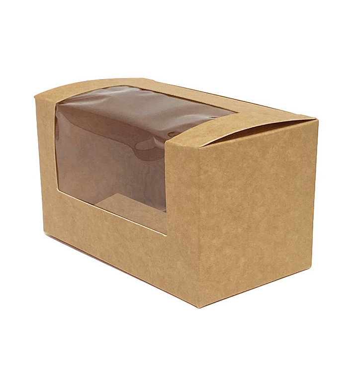 Kraft Carton Box with Window 125x70x70mm (500 Units) Kraft Carton Box with Window 125x70x70mm (500 Units)