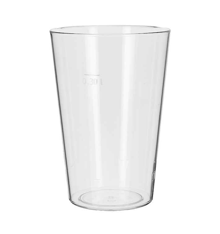 Plastic Pint Glass PS Reusable 420ml (5 Units) 