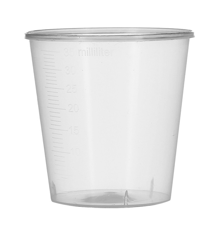 Plastic Shot PP Graduated Clear 35 ml (50 Units) Plastic Shot PP Graduated Clear 35 ml (50 Units)