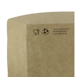 Paper Food Boat Tray Kraft 350ml 10,6x7,3x4,5cm (25 Units) 