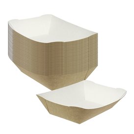 Paper Food Boat Tray Kraft 780ml 15,5x9x5,5cm (25 Units) 